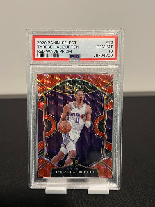 2020 PANINI SELECT TYRESE HALIBURTON
RED WAVE PRIZM PSA 10